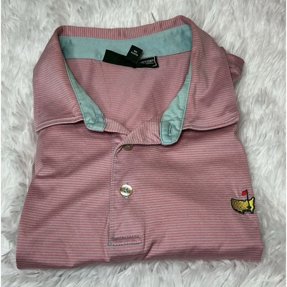 Masters Men's Stripped Xl 100% Prima Cotton Polo Golf Short Sleeve Shirt